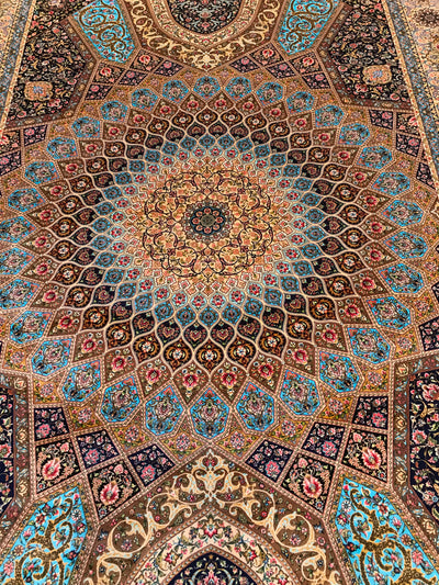 Persian Fine Tabriz Dome Art Silk Power Loom 7x10