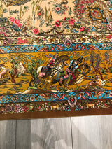 Persian Fine Qum Hunting Art Silk Power Loom 7x10