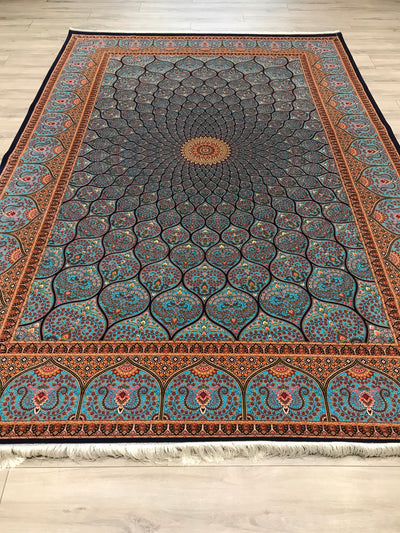 Persian Fine Tabriz Dome Art Silk Power Loom 7x10