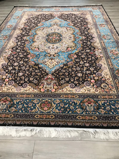 Persian Fine Tabriz Art Silk Power Loom 8x11