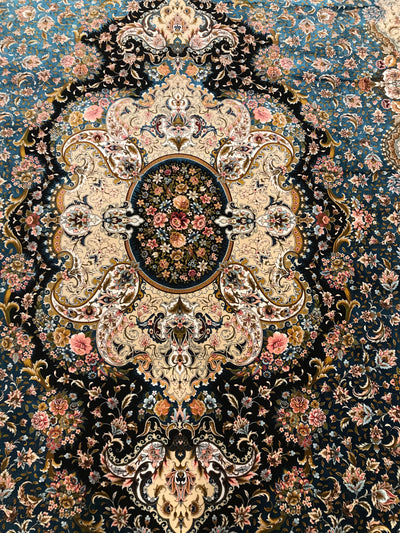 Persian Fine Tabriz Art Silk Power Loom 8x11