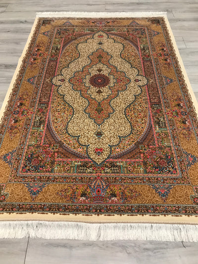 Persian Fine Tabriz Jamshdi Power Loom Silk 5x7