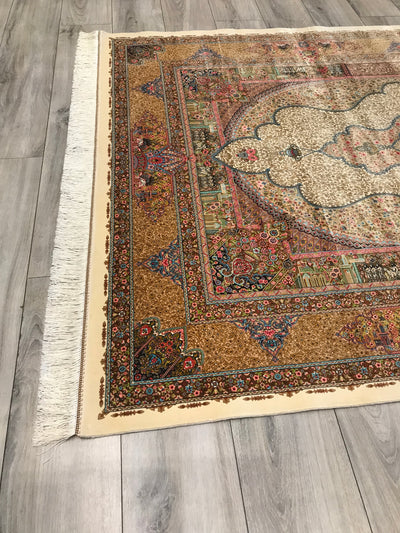 Persian Fine Tabriz Jamshdi Power Loom Silk 5x7