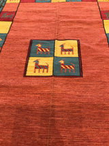 India Killim Hand Woven Wool 6x9