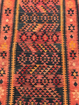 Persian Old Killim Hand Woven Wool 4x10