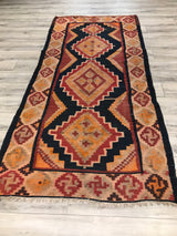 Persian Old Shiraz Killim Hand Woven Wool 4x9