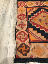 Persian Old Shiraz Killim Hand Woven Wool 4x9