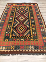 Afghanistan Killim Hand Woven Wool 5x8