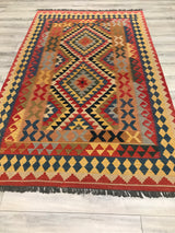 Afghanistan Killim Hand Woven Wool 5x8