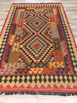 Afghanistan Killim Hand Woven Wool 5x8