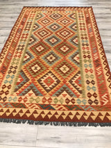 Afghanistan Killim Hand Woven Wool 5x8