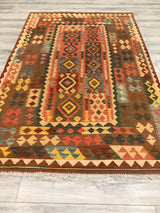 Afghanistan Killim Hand Woven Wool 5x8