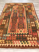 Afghanistan Killim Hand Woven Wool 5x8