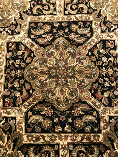 India Jaipur Hand Knotted Wool 10x10