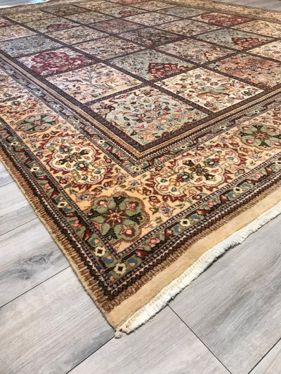 Persian Tabriz Hand Knotted Wool 9x12