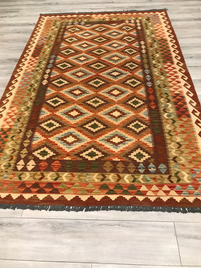 Afghanistan Killim Hand Woven Wool 5x8