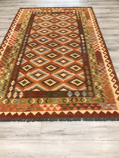 Afghanistan Killim Hand Woven Wool 5x8