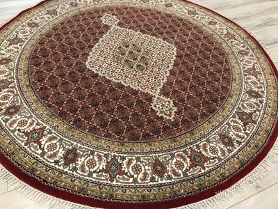 India Tabriz Mahi Hand Knotted Wool & Silk 7x7