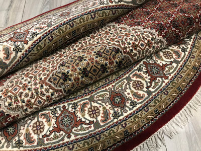 India Tabriz Mahi Hand Knotted Wool & Silk 7x7