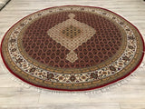 India Tabriz Mahi Hand Knotted Wool & Silk 8x8