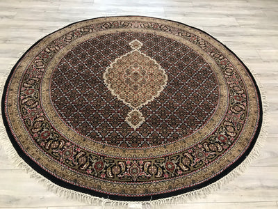 India Tabriz Mahi Hand Knotted Wool & Silk 7x7