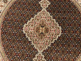 India Tabriz Mahi Hand Knotted Wool & Silk 5x5