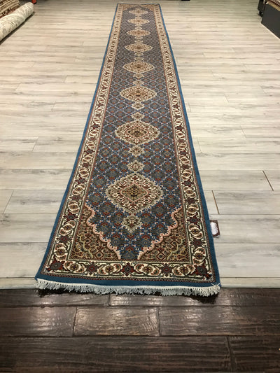 India Tabriz Mahi Hand Knotted Wool & Silk 3x20