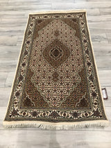 India Tabriz Mahi Hand Knotted Wool & Silk 3x6