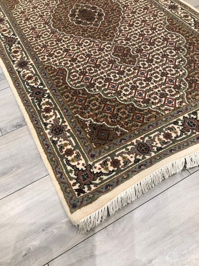 India Tabriz Mahi Hand Knotted Wool & Silk 3x6