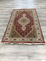 India Tabriz Mahi Hand Knotted Wool & Silk 3x5