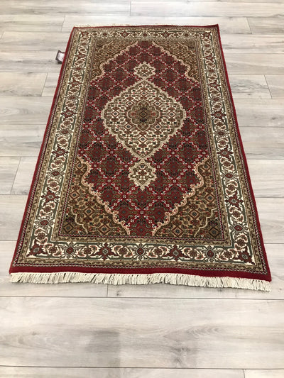 India Tabriz Mahi Hand Knotted Wool & Silk 3x5