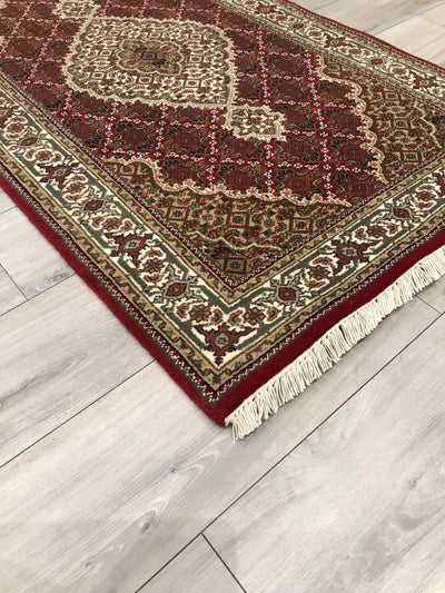 India Tabriz Mahi Hand Knotted Wool & Silk 3x5