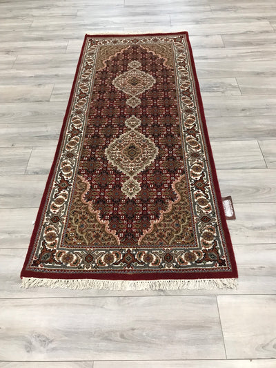 India Tabriz Mahi Hand Knotted Wool 3x7