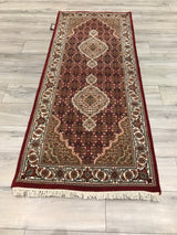 India Tabriz Mahi Hand Knotted Wool 3x7