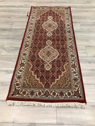 India Tabriz Mahi Hand Knotted Wool 3x7