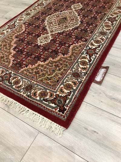 India Tabriz Mahi Hand Knotted Wool 3x7