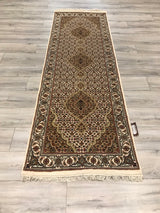 India Tabriz Mahi Hand Knotted Wool & Silk 3x8