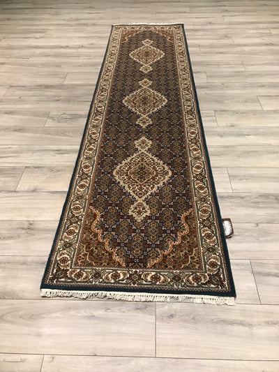 India Tabriz Mahi Hand Knotted Wool & Silk 3x10