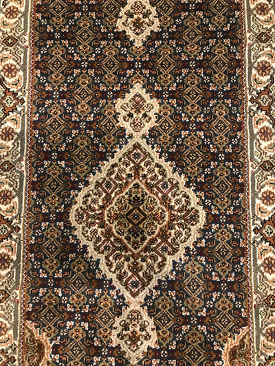 India Tabriz Mahi Hand Knotted Wool & Silk 3x10