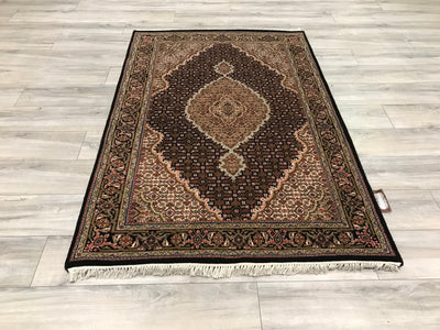 India Tabriz Mahi Hand Knotted Wool & Silk 4xt