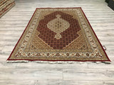 India Tabriz Mahi Hand Knotted Wool & Silk 6x9