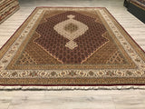 India Tabriz Mahi Hand Knotted Wool & Silk 9x12