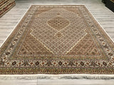 India Tabriz Mahi Hand Knotted Wool & Silk 8x12