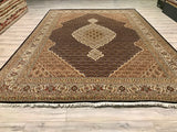 India Tabriz Mahi Hand Knotted Wool & Silk 9x12