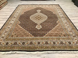 India Tabriz Mahi Hand Knotted Wool & Silk 8x10