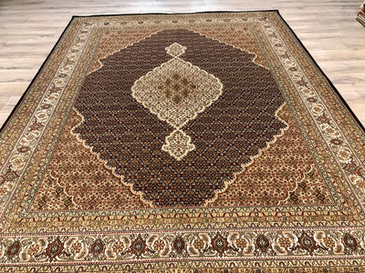 India Tabriz Mahi Hand Knotted Wool & Silk 8x10