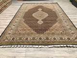 India Tabriz Mahi Hand Knotted Wool 8x11