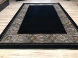 Turkish Fine Black Contemporary Powder Loom 8x11