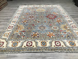 India Oushak Hand Knotted Wool 8x19