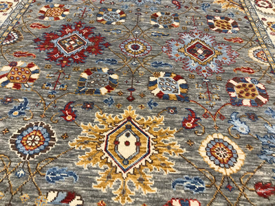 India Oushak Hand Knotted Wool 8x19